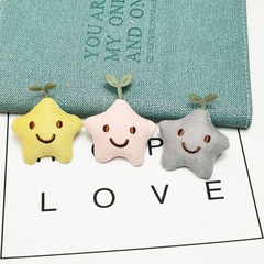 廠家直供卡通布藝小草五角星別針 衣服包包DIY髮飾裝飾品胸針輔料