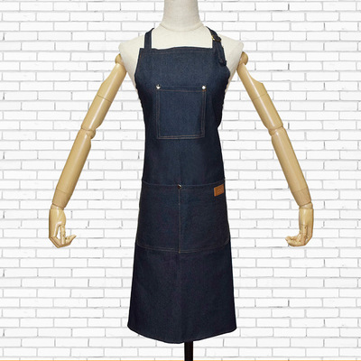 厂家直销牛仔围裙 成人理发围布 理发店工作服技师工服 染发围裙|ms