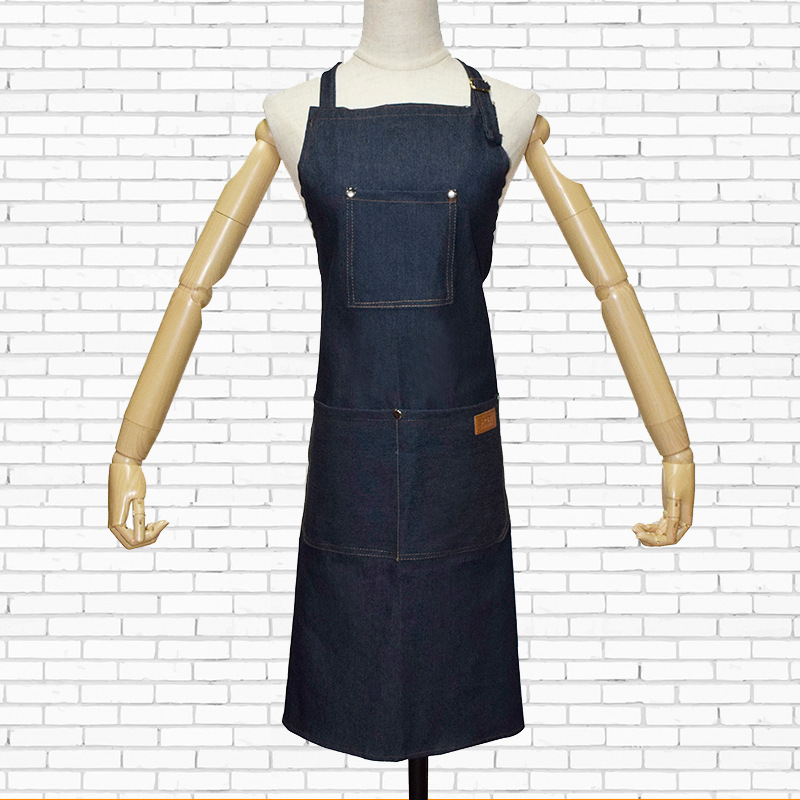 厂家直销牛仔围裙 成人理发围布 理发店工作服技师工服 染发围裙|ms