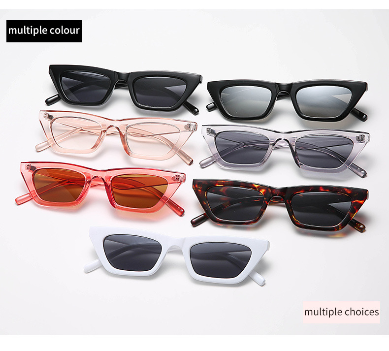 Retro Cat Eye Sunglasses For Women Small Frame Trendy Street Style_voghion.com