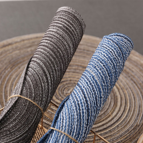 Japanese handmade ramie round placemats, threaded thickened table mats, creative woven coasters and bowl mats, Western food insulation mats