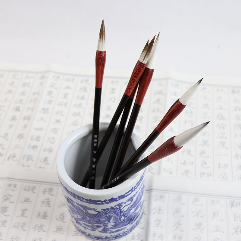 Baihua Lobo y Oveja pincel de escritura, cuatro tesoros de estudio, caligrafía, oukai pluma de fábrica de ventas clase de entrenamiento, pluma de estudiante