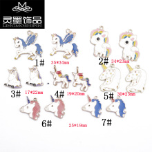 厂家直销 卡通少女彩虹猫咪狗爪甜甜圈爱心火箭 diy合金配件耳饰