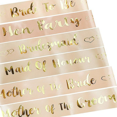 Clearance birthday party Jewelry Birthday shoulder straps Champagne Gilding Etiquette with team bride