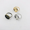 Ring with stone, adjustable accessory, 16mm, with gem, wholesale