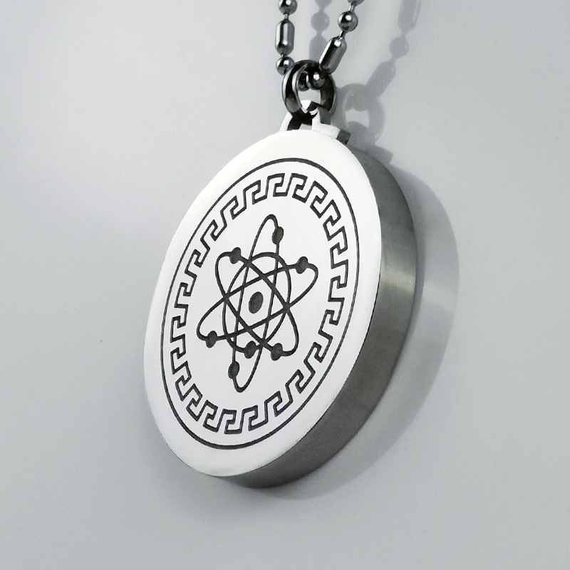 太阳花火山石吊坠能量养生项链挂饰品圆形