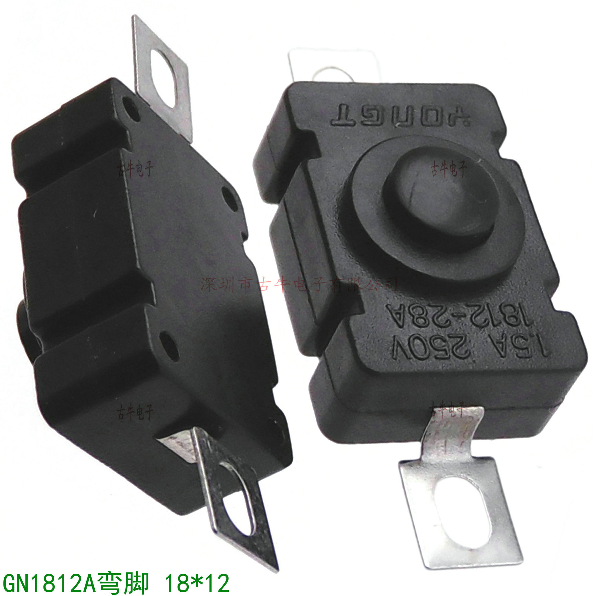 可贴板焊接18*12 一开一关  LED手电筒开关 专业供应GN1812A