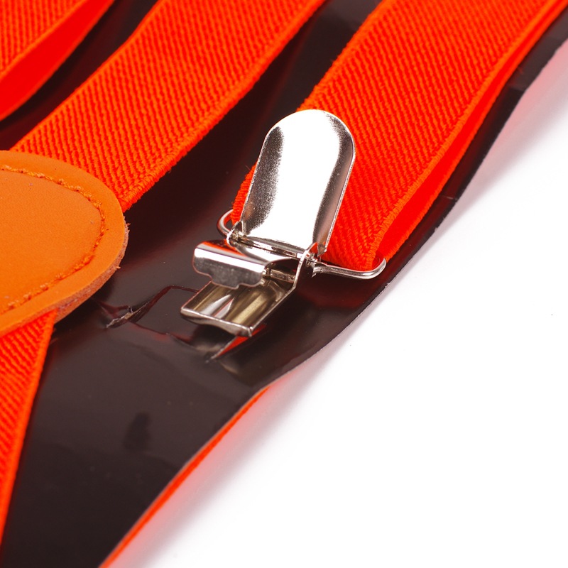 Clip de correa al por mayor Correa unisex puro Negro hombres y mujeres Correa tres clip de dos tipos de tirantes de correa 2,5 cm