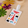 Cartoon luggage tag PVC, cute suitcase, card holder, Birthday gift