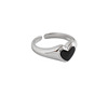 Tide, fashionable retro ring, silver 925 sample, on index finger, simple and elegant design, internet celebrity