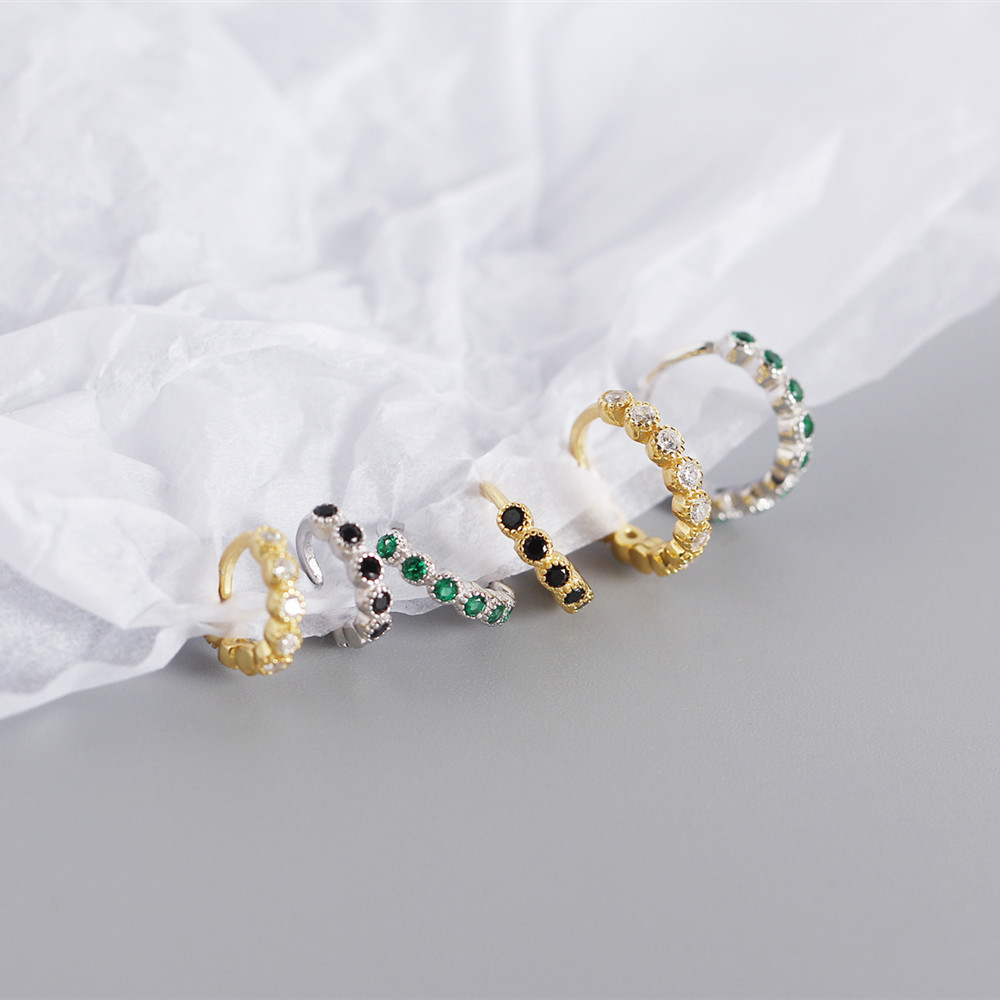 Geometric Fashion Gem Plating Earrings display picture 4