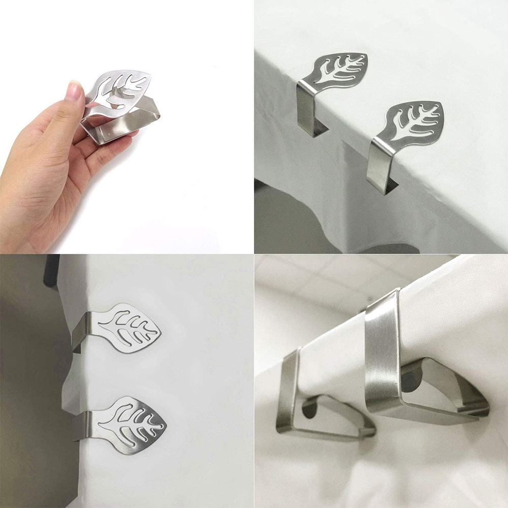 Fashion Solid Color Stainless Steel Tablecloth Clip display picture 5