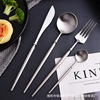 New 304 Stainless Steel Western Tableware Portuguese A, Blade and fork Set Creative Festival Creative Festival Gift Set Wholesale