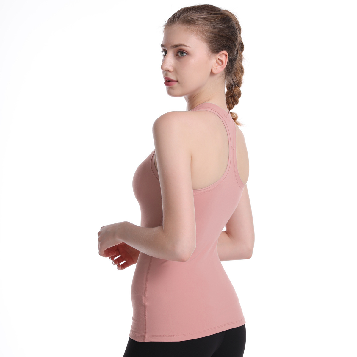 elastic tight-fitting long I beautiful-back sports vest  NSNS11009