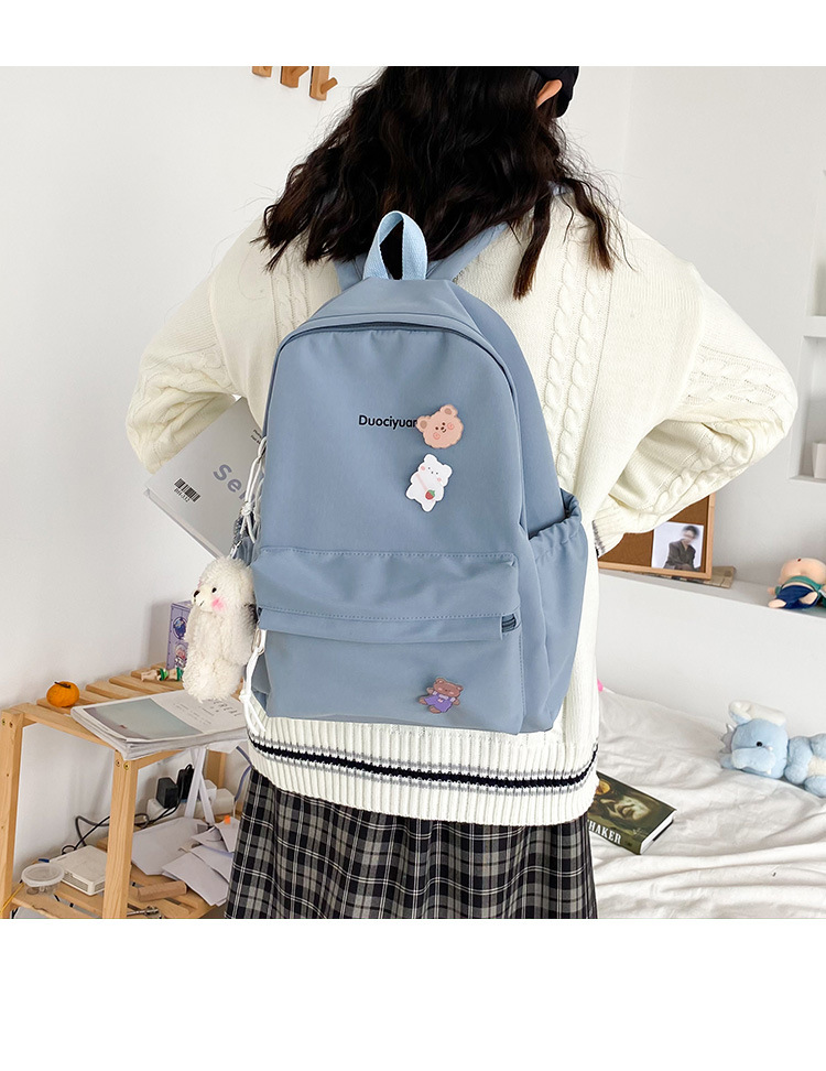 Simple Students Cute School Bag Vintage Soft Backpack display picture 29