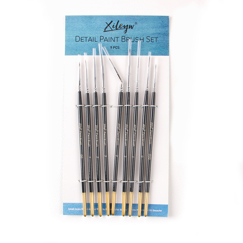 Xile 9-pack nylon hook pen watercolor gouache oil painting hook pen Chinese painting meticulous stroke pen extremely fine hook line