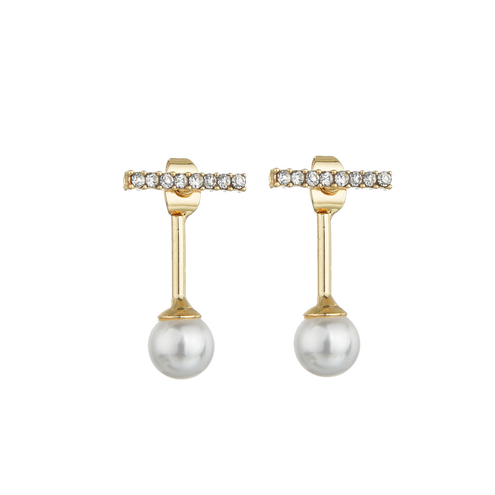 925 Silver Post Straight Pearl Small Stud Earrings Simple Retro Exquisite Pendientes Al Por Mayor Nihaojewelry display picture 5