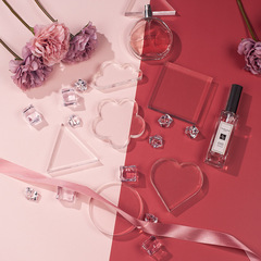 透明方形圓形亞克力板拍照攝影道具飾品美妝搭配擺件櫃檯裝飾背景