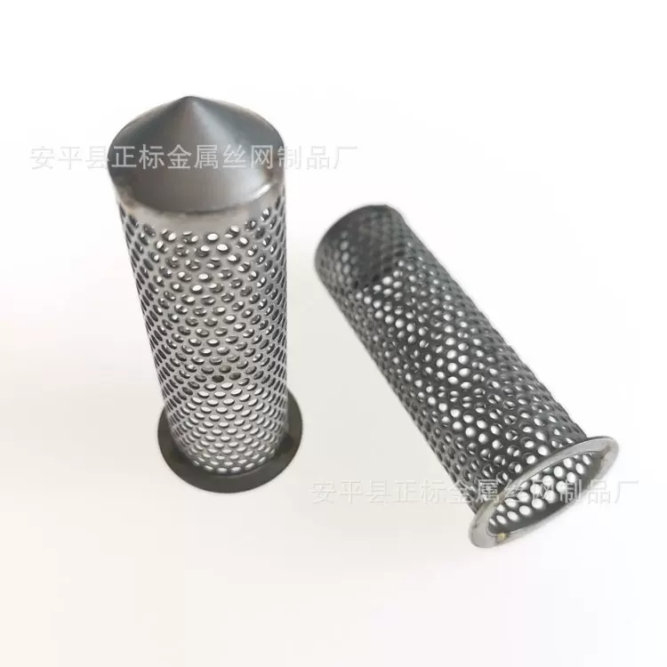 现货供应冲孔过滤筒圆柱形深加工过滤网筒焊接网管不锈钢包边网筒