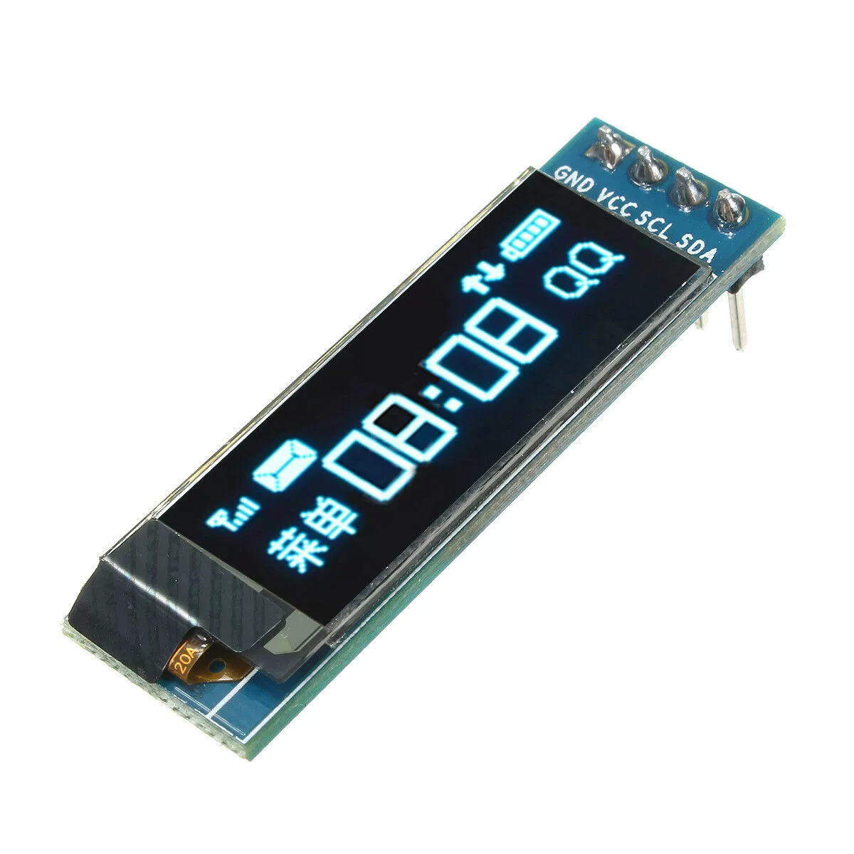 0.91" OLED-модуль с I2C, 128×32 OLED-дисплей, совместим с 3.3V–5V