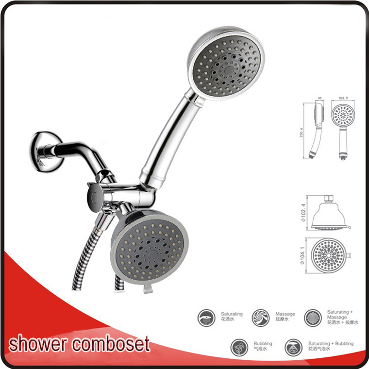 美式卫浴三通插座分水器 亚马逊花洒喷头三通分流器 带插座转接头