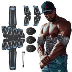 Smart New Eight-Piece Abdominal Muscle Patch, EMS Abdominal Trainer, Lazy Person Abdominal Trainer, Patch with Digital Display and Charging Function