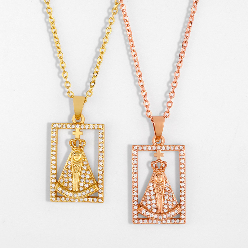 Retro Fashion Popular Geometric Virgin Diamond Pendant Accessories Wholesale Nihaojewelry display picture 3