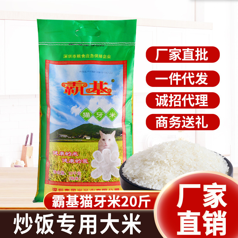 炒飯專用大米 霸基貓牙米10KG批發廠家直批籼米20斤優質湖北新米