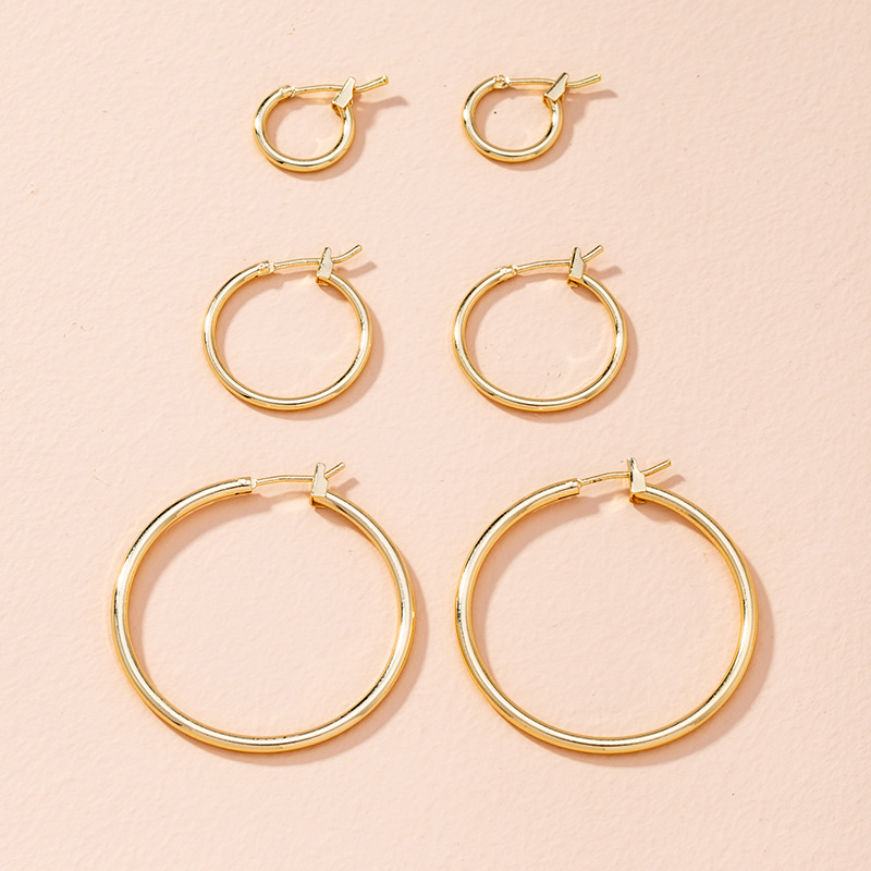 New Trendy Big Hoop Fashion Exaggerated Earrings For Women Hot-saling Wholesale display picture 1
