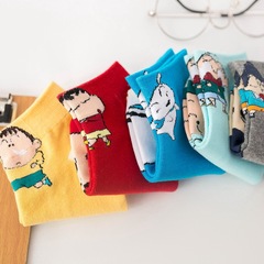 2021 Spring and Summer New Cartoon Animation Xiaoxin Women's Boat Socks Women's Boat Socks Wholesale