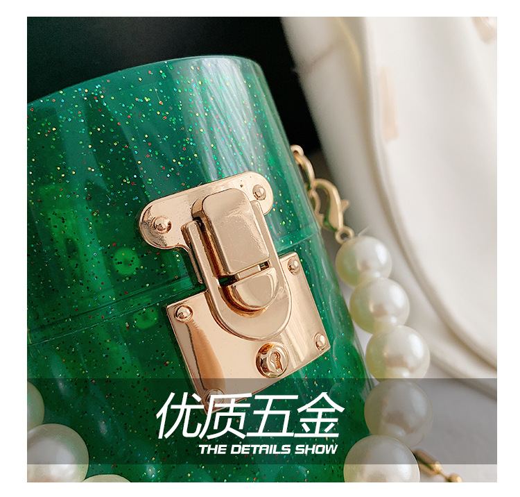 Mode Koreanische Lock Pearl Single One-shoulder Damen Messenger Handtasche display picture 25