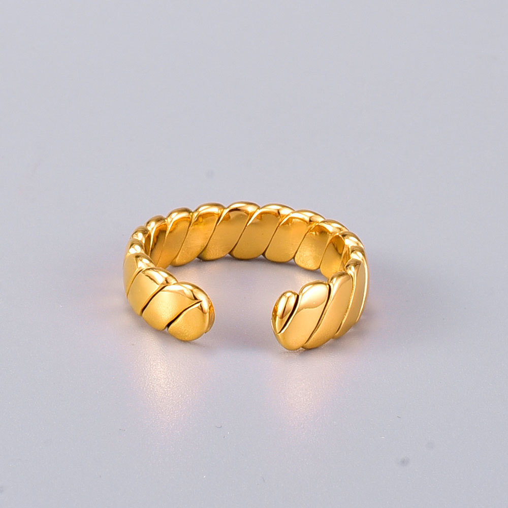 Wholesale Jewelry Titanium Steel Open Twist Ring Nihaojewelry display picture 4