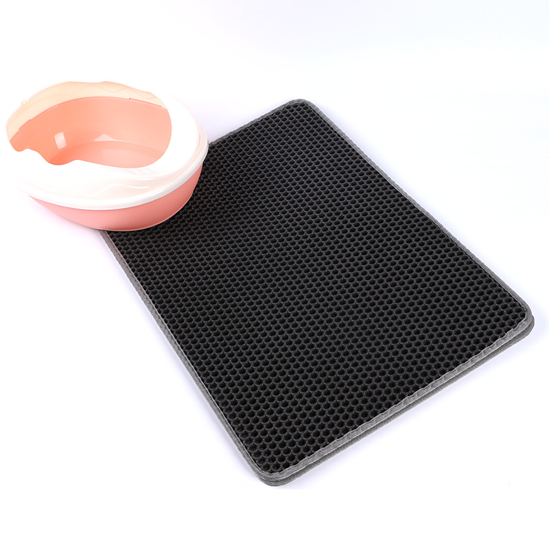 Fábrica en stock estera de arena para gatos de doble capa a prueba de arena estera impermeable gato y perro estera universal para mascotas gato suministros
