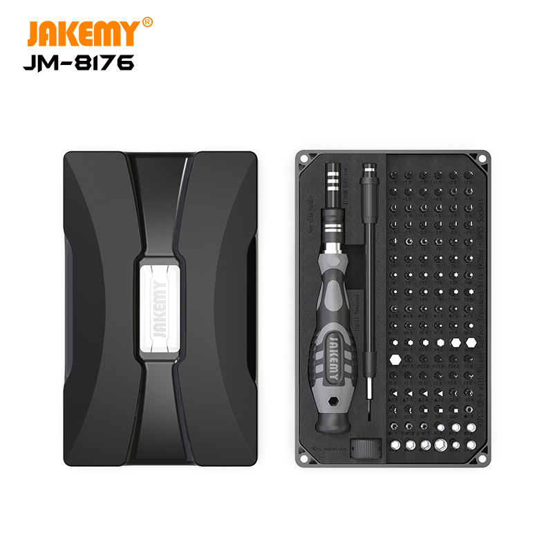 JM-8176跨境106件家用批头组合 拆机维修工具 多种功能螺丝刀套装
