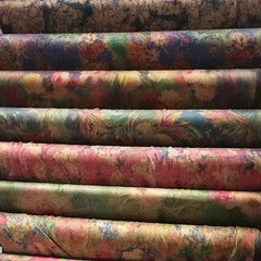 順德拷莨廠家批發百分百真絲珍珠緞香雲紗服裝製衣面料多色選新花