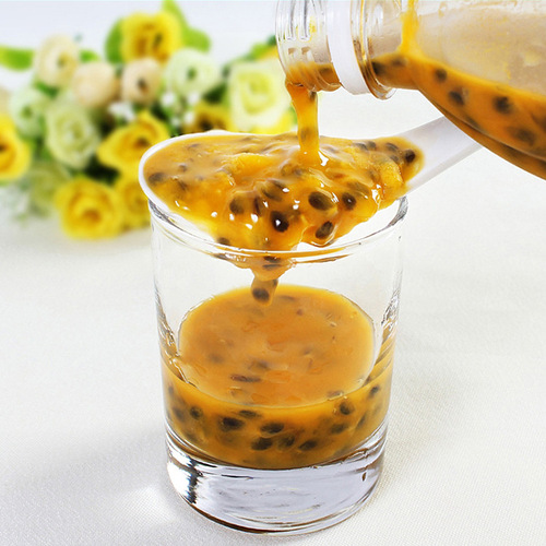 Fresh frozen passion fruit puree 1kg, fruit pulp, jam, freshly squeezed, non-concentrated, milk tea shop juice beverage raw material