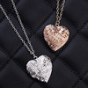 Fashionable necklace heart shaped, chain, photo heart-shaped, Korean style, wholesale