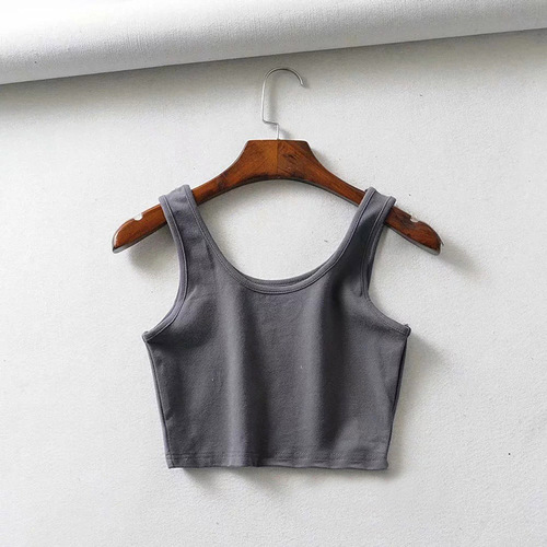 Women's sports vest, summer export style, very popular on Instagram, sexy U-neck slim-fit short quick-drying fitness yoga underwear