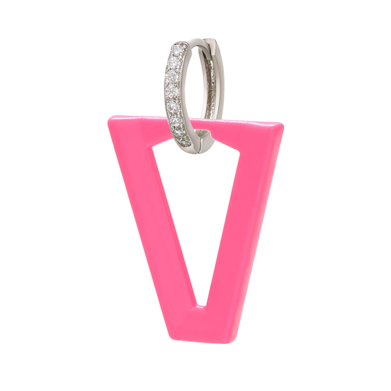 Spray Paint V-shaped Earrings Foreign Trade Paint Inverted Triangle Fluorescent Earrings V-shaped Earrings Cross-border Ve294 display picture 13