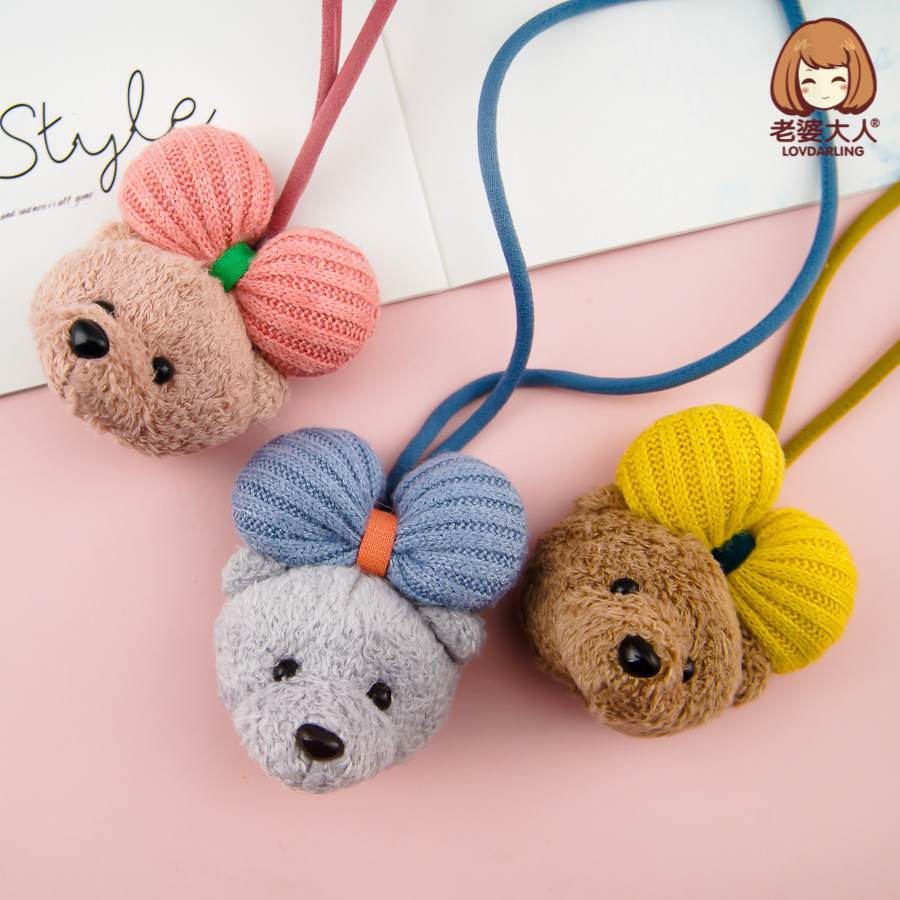 Children's necklace with bow handmade