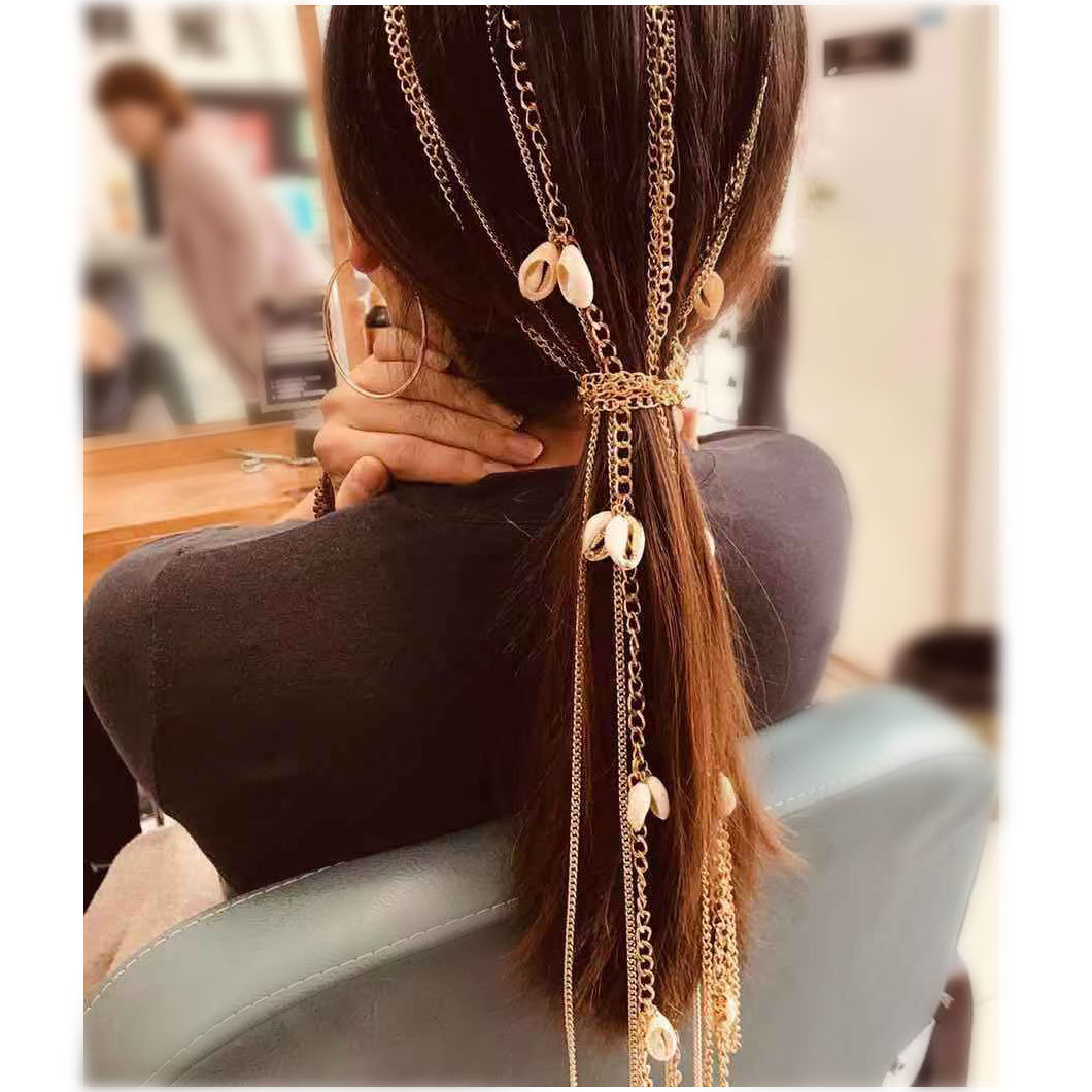 Europäische Und Amerikanische Haarschmuck Metall Fransen Haarschmuck Haarkette Haarband Kopfkette Kopfschmuck 13660 display picture 1