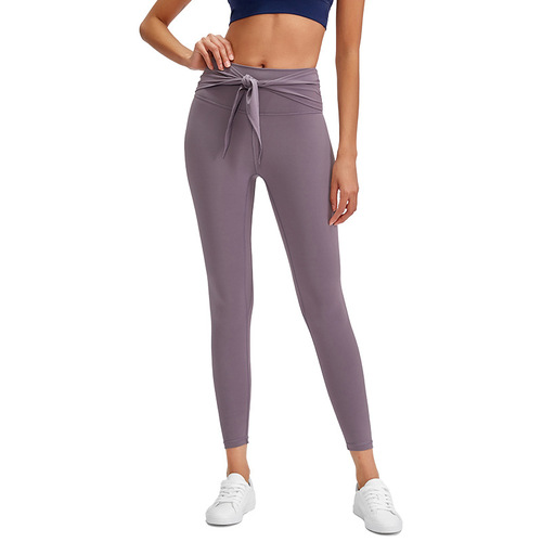 Ins strapping skin yoga pants with high waist and hip lifting and casual sports Capris