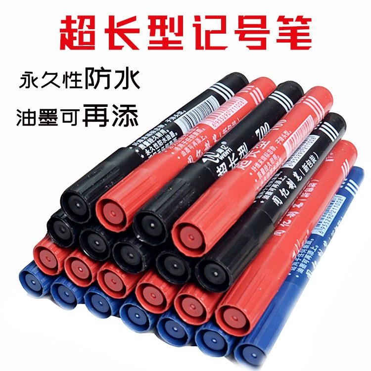 700 удлиненный маркер 3-цветный пластиковый утолщенный пишущий не выцветающий ручка с большой головкой фирменная ручка маркер ручка логистическая ручка