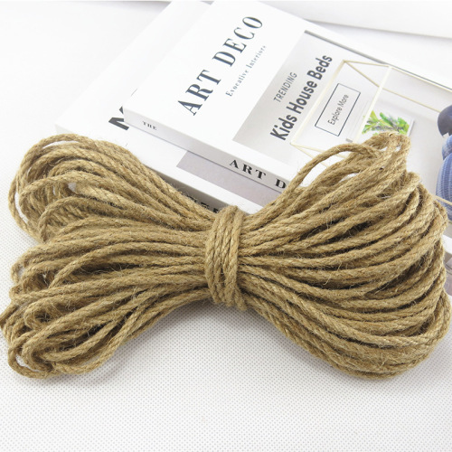 Factory Direct Supply 5mm Colorful Woven Jute Rope Creative Retro Handmade DIY Photo Wall Decoration Rope, Multiple Colors Available