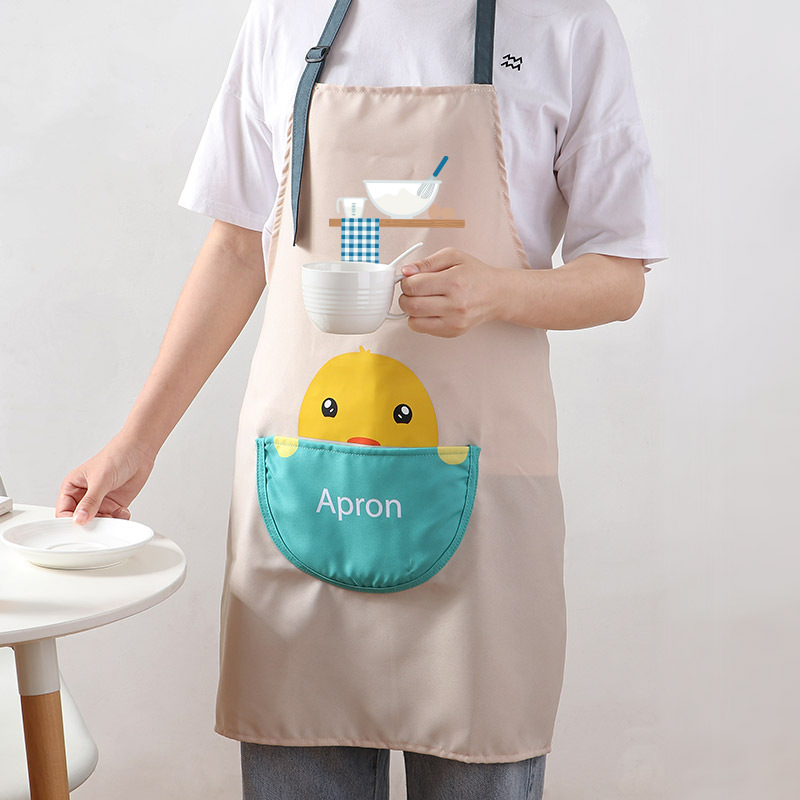 Delantal de cocina en casa las mujeres adultas moda coreano lindo japonés Ropa Trabajo cintura Impresión logotipo personalizado