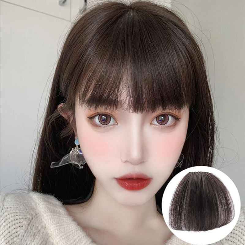 Good things recommended cartoon bangs wig pieces Jurchen hair full hand-woven craftsmanship light and natural bangs pieces wholesale