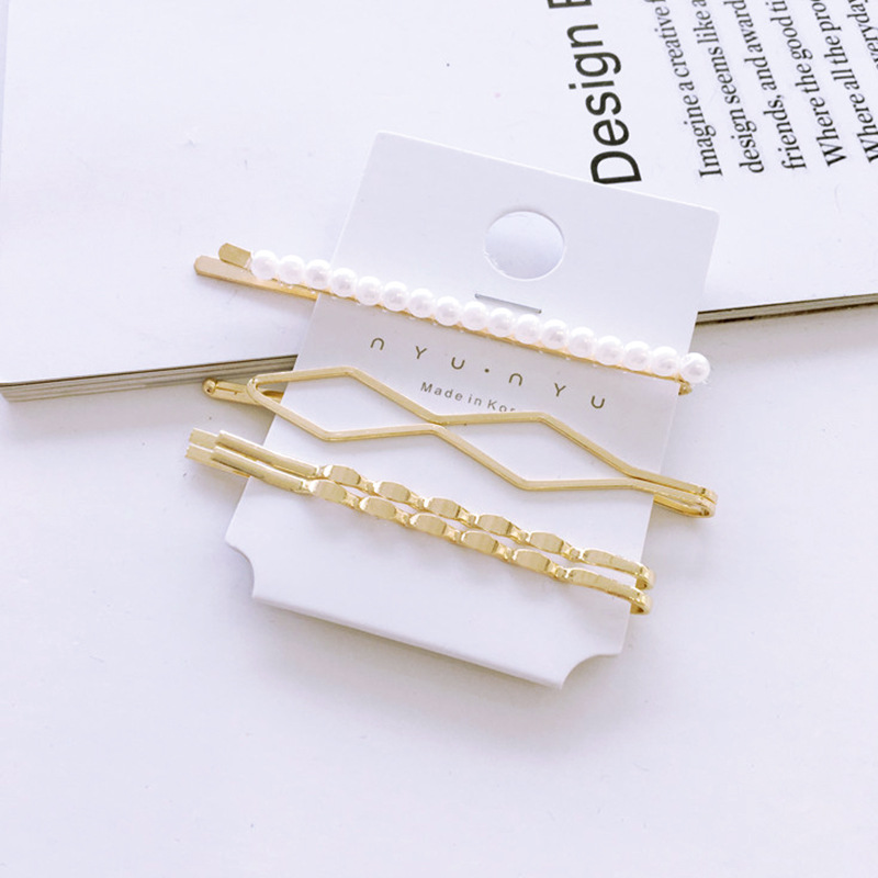 Fashion Geometric Alloy Plating Artificial Pearls Hair Clip 1 Set display picture 10