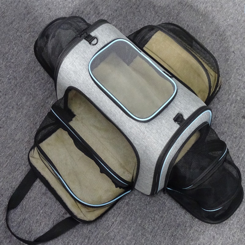 亚马逊新款宠物包猫咪狗狗包便携车载包航空旅行家用宠物包四开包|ms