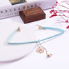 Factory direct selling blue chick necklace folds and exquisite Korean handmade jewelry shelves spot wholesale