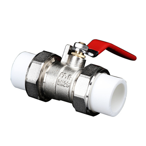 ppr copper valve ppr double live ball valve ppr heating live ball valve 20 25 32 hot melt welding valve